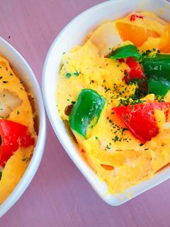 10分調理☆ホタテと彩り野菜のオムレツ-レシピのメイン写真
