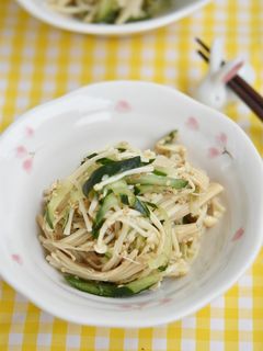 きゅうりとえのきの中華風酢の物-レシピのメイン写真