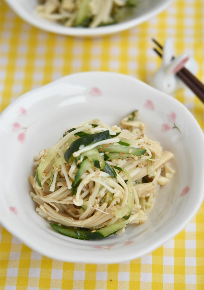 きゅうりとえのきの中華風酢の物-レシピのメイン写真