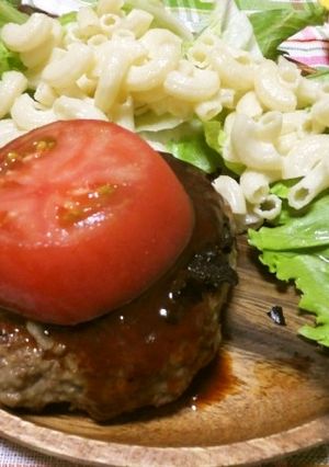 簡単♪手ごねハンバーグ（モスバーガー風-レシピのメイン写真