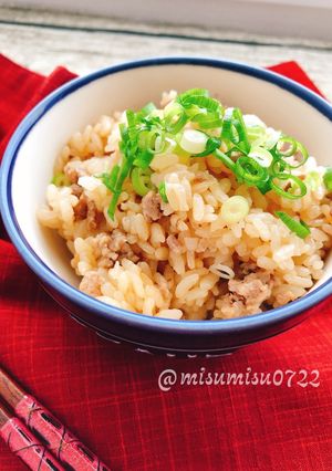 シンプル簡単炊き込み！挽肉と生姜のごはん-レシピのメイン写真