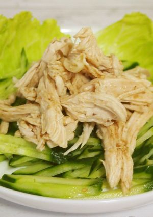 節約レシピ！鶏むね肉でバンバンジー-レシピのメイン写真