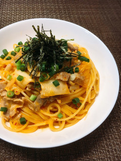 こくうま✤豚キムチクリームパスタ-レシピのメイン写真