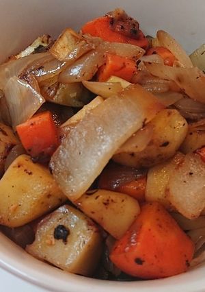 野菜のごろごろガーリックマーガリン炒め-レシピのメイン写真