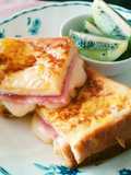 休日朝ごぱん☺クロックムッシュ風♥