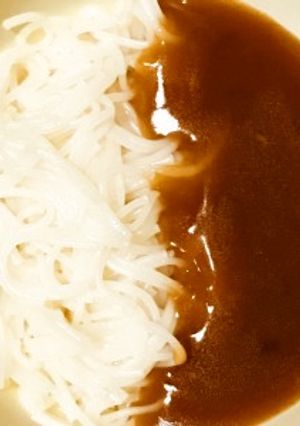 母親の介護食にハヤシライスソースにゅう麺-レシピのメイン写真