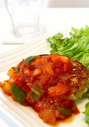 トマトソースのイタリアンハンバーグ♫-レシピのメイン写真