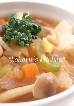 *ねぎだくさん豆腐ミネストローネ*-レシピのメイン写真