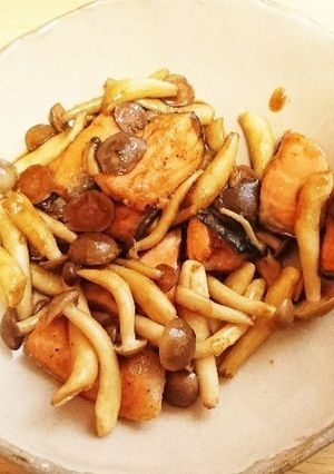 鮭ときのこの甘辛焼き-レシピのメイン写真