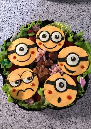 ミニオン☆運動会に☆キャラ弁☆-レシピのメイン写真
