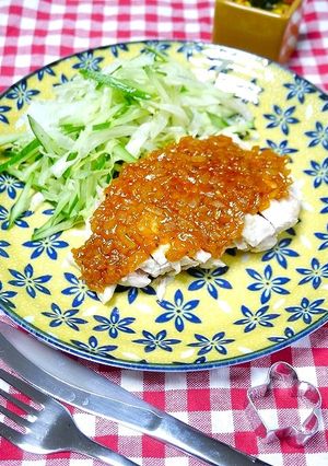 簡単！パリパリ☆低温煮鶏イタリアンソース-レシピのメイン写真