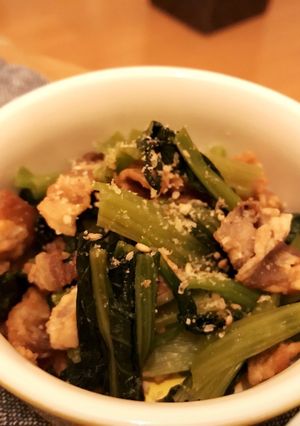 小松菜豚バラのおかず-レシピのメイン写真