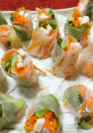 サラダチキンの生春巻きが美味しい！-レシピのメイン写真
