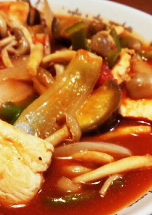 簡単♪フライパンで夏野菜と鶏胸肉トマト煮-レシピのメイン写真