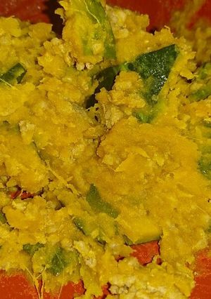 【 かぼちゃとひき肉のサラダ】-レシピのメイン写真