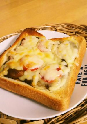 ☆カレーとトマトのチーズトースト☆-レシピのメイン写真
