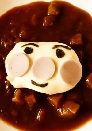 母親の介護食にアンパンマンデコハンバーグ-レシピのメイン写真