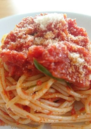 トマトソースのスパゲッティ-レシピのメイン写真