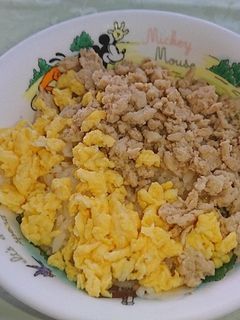 *鶏そぼろ2色丼*-レシピのメイン写真