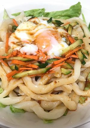 夏にぴったり☆簡単！ピリ辛温玉うどん☆-レシピのメイン写真