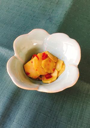 ブロッコリーの茎でザーサイ風ピリ辛炒め-レシピのメイン写真