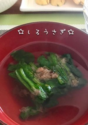 ズボラ母さんのほうれん草の即席お吸い物♬-レシピのメイン写真