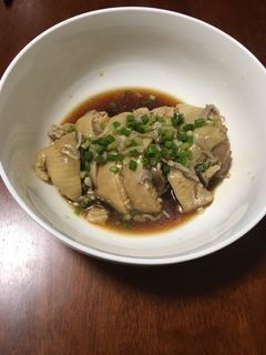 おつまみに最高!蒸し器で鶏ポン!-レシピのメイン写真