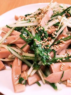 魚肉ソーセージと水菜の☆オイマヨ炒め-レシピのメイン写真