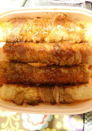 ちくわとブロッコリーの茎の牛肉巻き-レシピのメイン写真