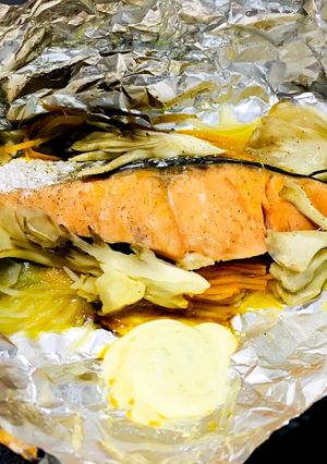鮭ときのこのバターホイル焼き-レシピのメイン写真