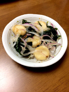 新玉ねぎと麩の甘酢あえ-レシピのメイン写真