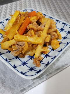 真竹の豚キムチ炒め お弁当にも-レシピのメイン写真