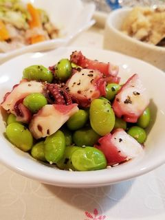 枝豆とタコの健康オイル醤油あえ♡-レシピのメイン写真