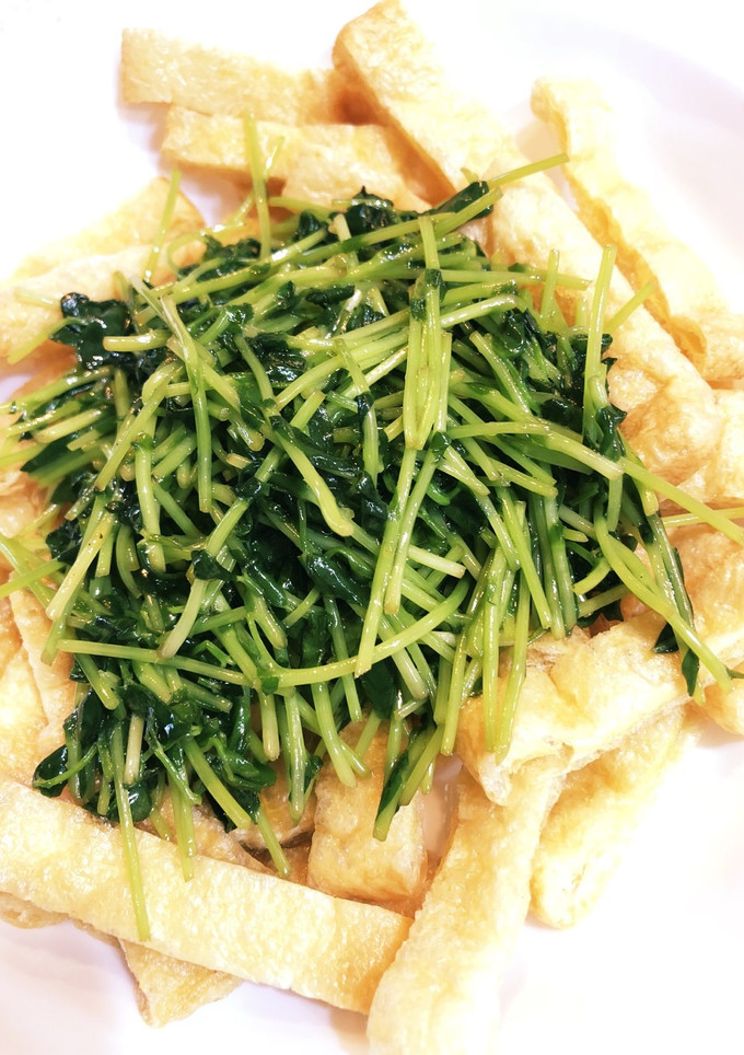豆苗と油揚げ炒めver簡単-レシピのメイン写真