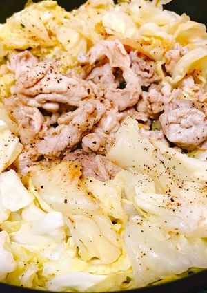 キャベツ大量消費☆節約☆豚バラポン酢炒め-レシピのメイン写真