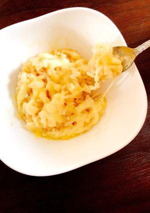 レンジで簡単！炊き込みご飯風チーズのせ-レシピのメイン写真
