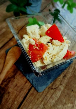 超簡単！豆腐とトマトのさっぱり和え-レシピのメイン写真