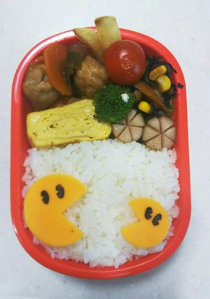 と～っても簡単♪パックマン⭐キャラ弁-レシピのメイン写真