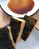 手を汚さない 簡単、切り餅の磯辺巻き