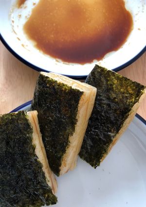 手を汚さない 簡単、切り餅の磯辺巻き-レシピのメイン写真