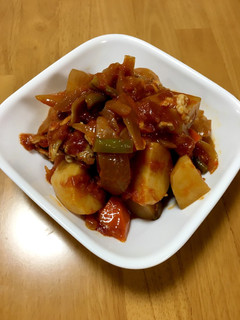 大人の給食☆トマト肉じゃが-レシピのメイン写真