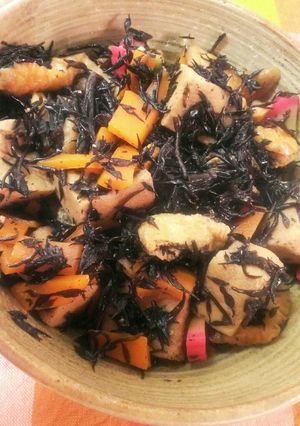 高野豆腐とひじきの煮物-レシピのメイン写真