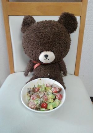 アボカドとミニトマトのどんこいりサラダ-レシピのメイン写真