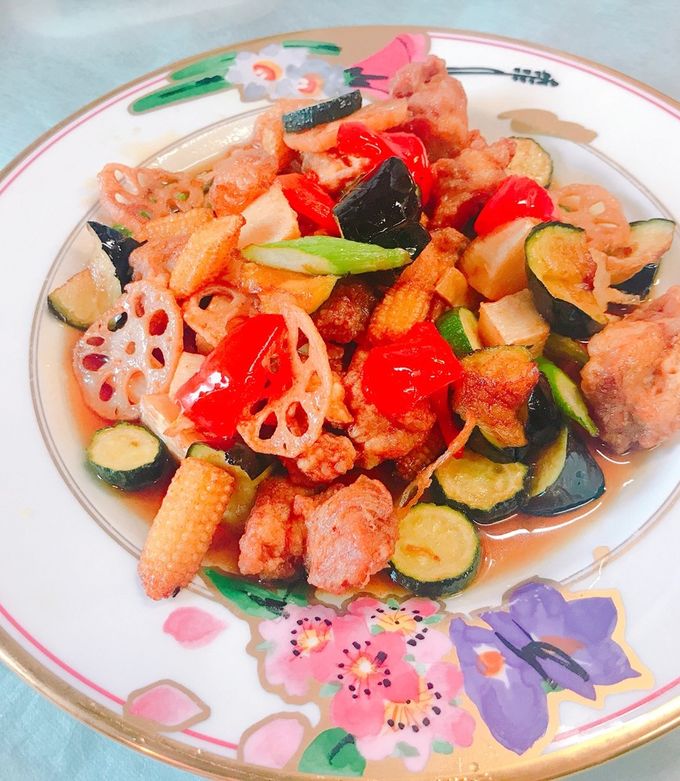 美味しい☆鶏肉と彩り夏野菜の甘酢和え by かっちゃん杉