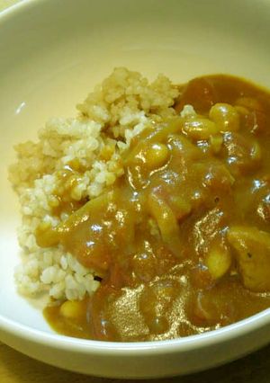 ヒラメキ☆トマトと大豆のポークカレー-レシピのメイン写真
