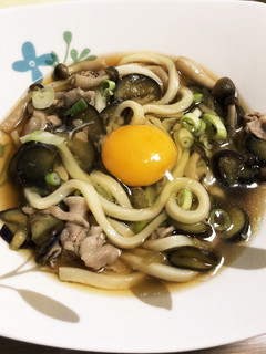 ナスとしめじのぶっかけうどん-レシピのメイン写真