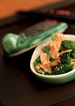 菜っ葉とツナを辛子醤油で食べると美味いよ-レシピのメイン写真