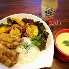 รูปของ 夏野菜で！チキンと焼き野菜のベジボウル☆