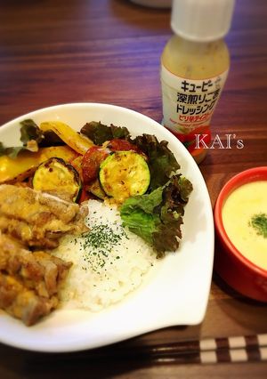 夏野菜で！チキンと焼き野菜のベジボウル☆-レシピのメイン写真