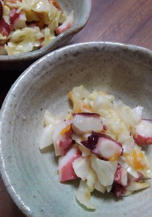 レンジで簡単！さっぱり梅タコキャベツ-レシピのメイン写真
